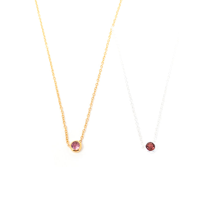 Birthstone Necklace October Tourmaline
