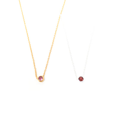 Birthstone Necklace October Tourmaline