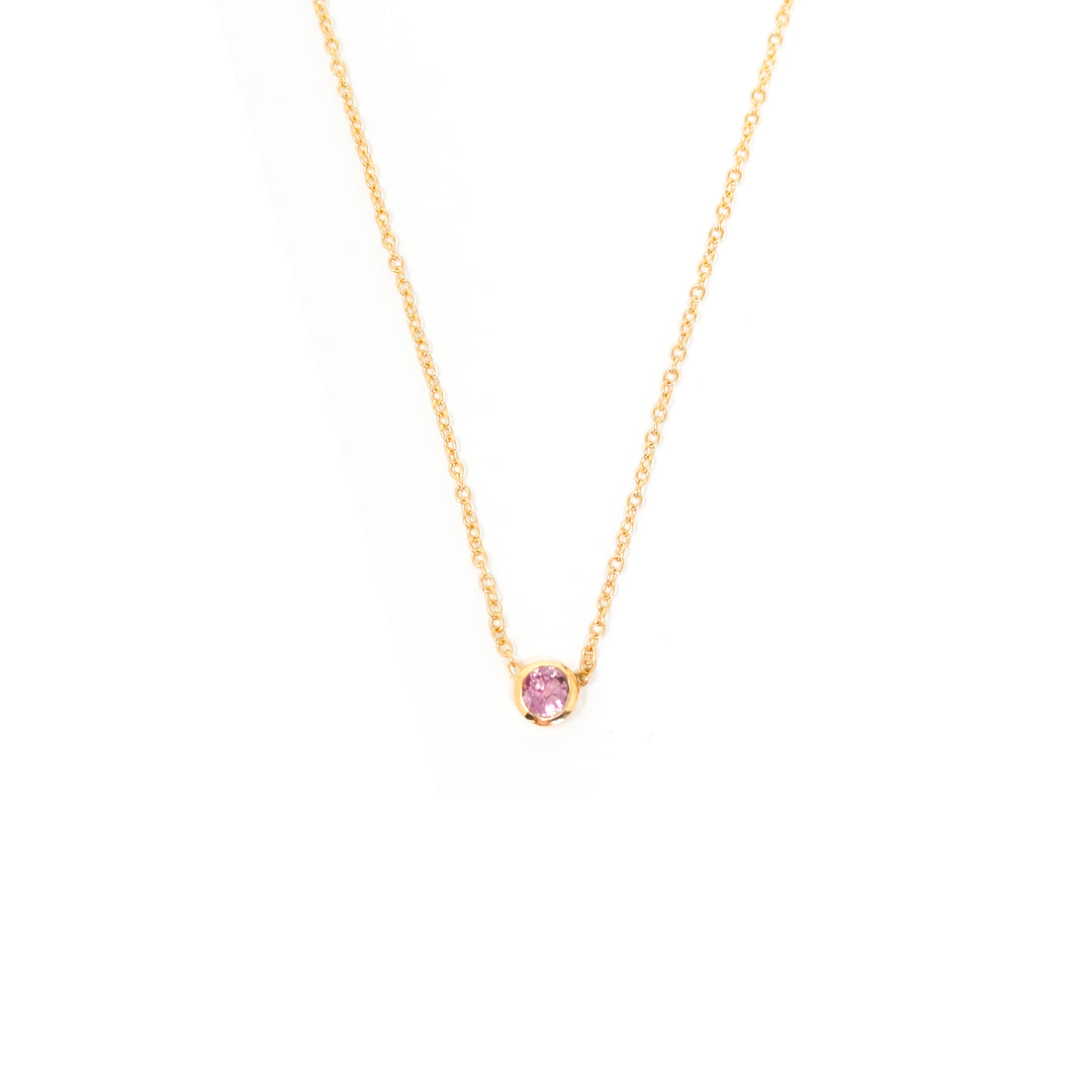 Birthstone Necklace October Tourmaline