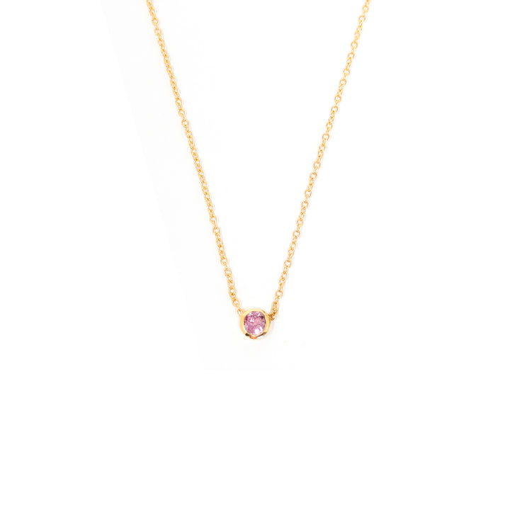 Birthstone Necklace October Tourmaline