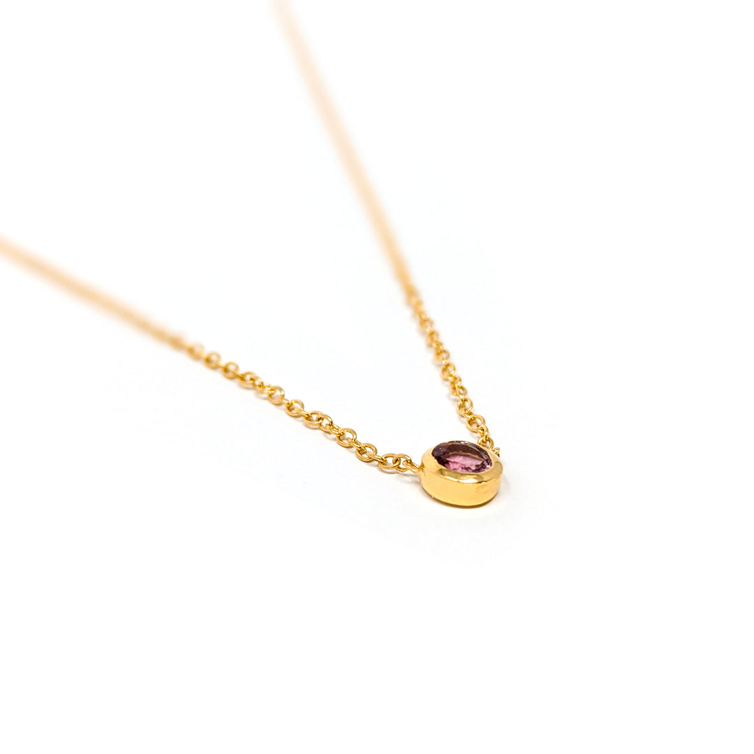 Birthstone Necklace October Tourmaline