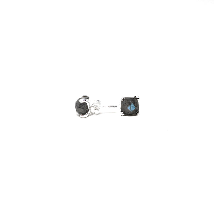 Cushion Stud Labradorite