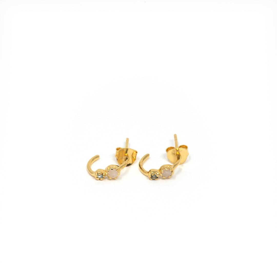 Dainty Hoop Blue Topaz