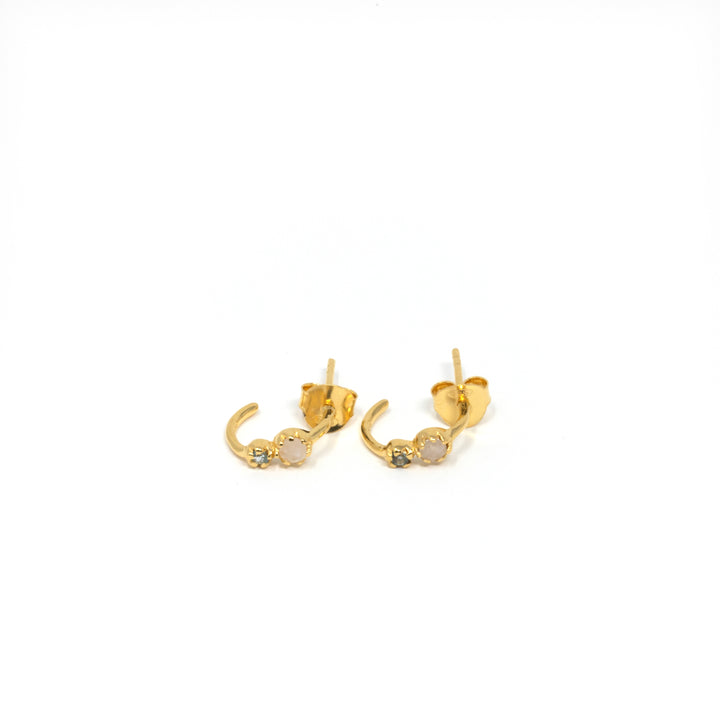 Dainty Hoop Blue Topaz