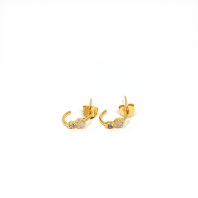 Dainty Hoop Blue Topaz