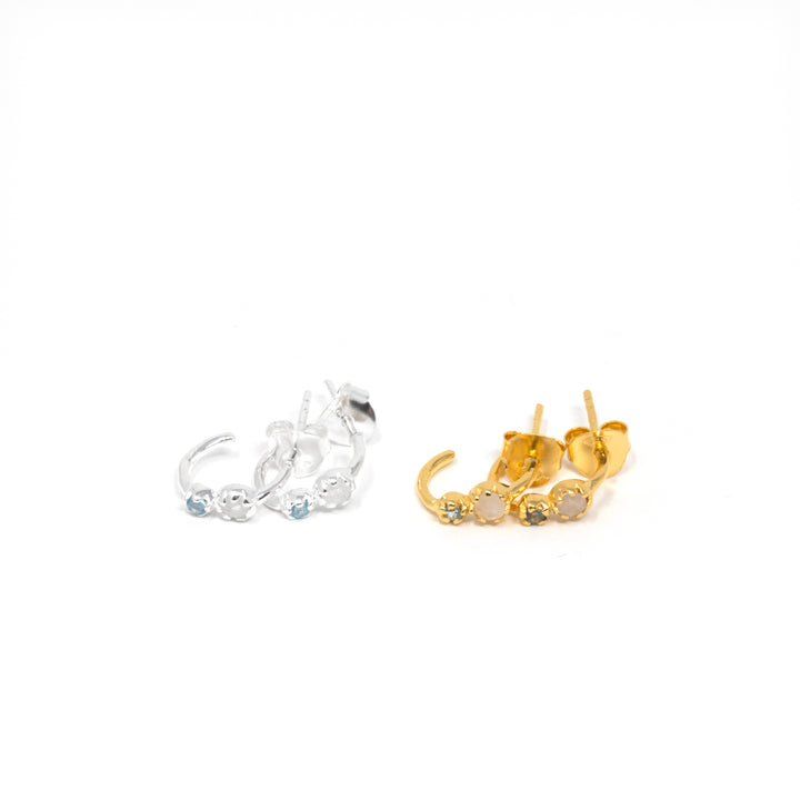 Dainty Hoop Blue Topaz