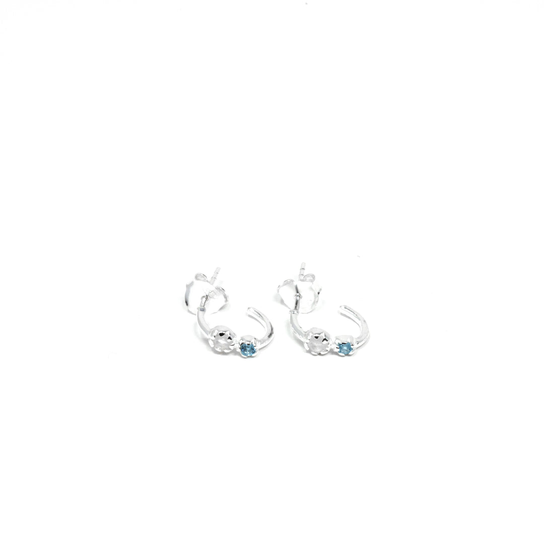 Dainty Hoop Blue Topaz