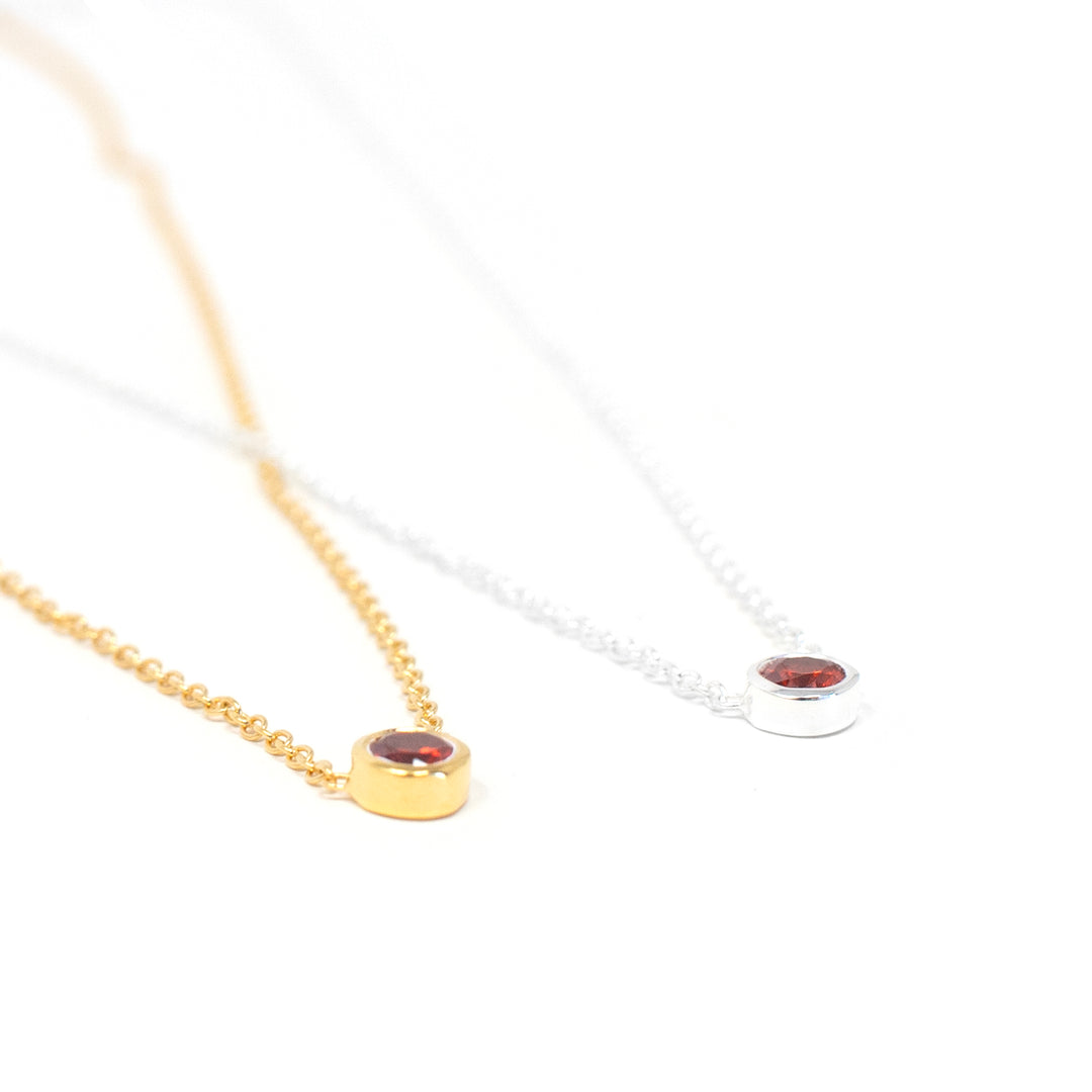 Birthstone Necklace July Ruby