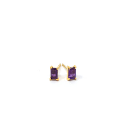Birthstone Stud February Amethyst