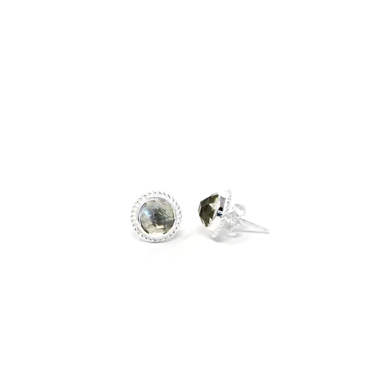 Boho Orb Stud Green Amethyst