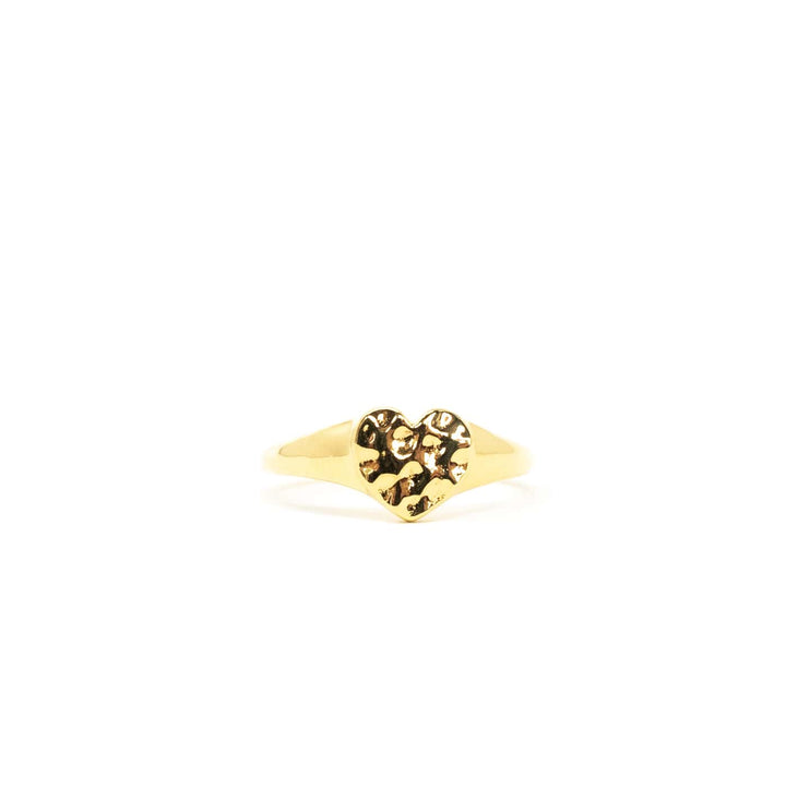 Hammered Heart Signet