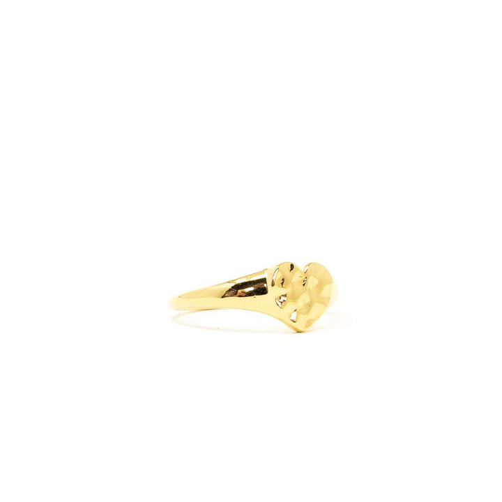 Hammered Heart Signet