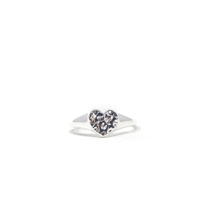Hammered Heart Signet