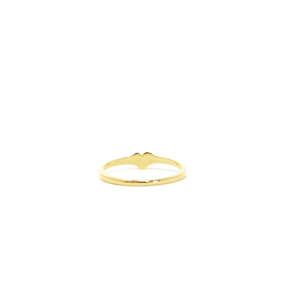 Hammered Heart Signet Mini
