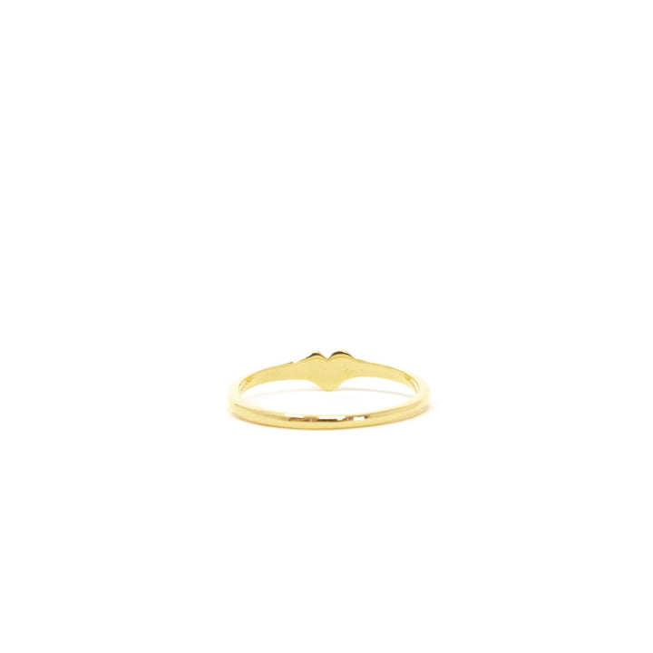 Hammered Heart Signet Mini