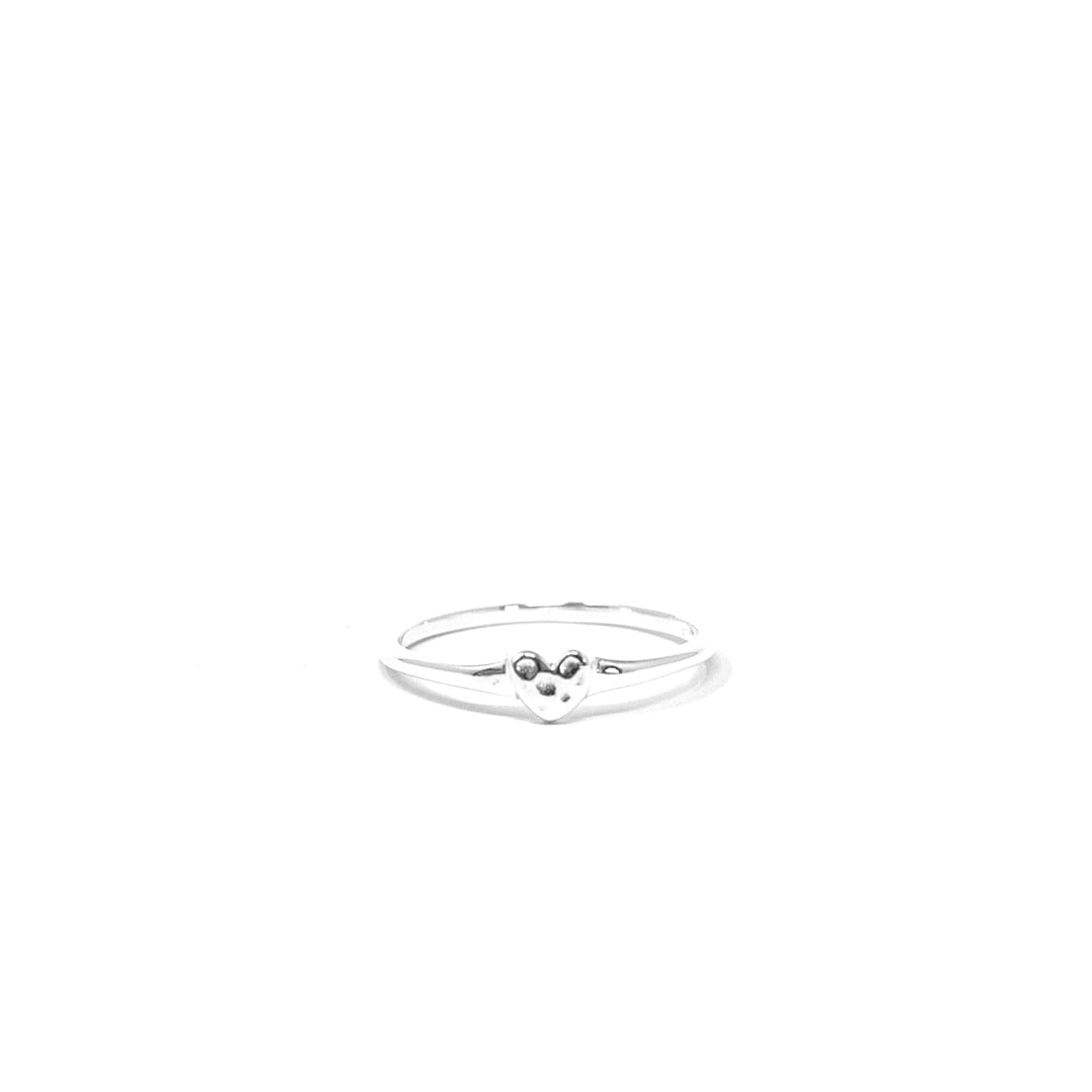 Hammered Heart Signet Mini