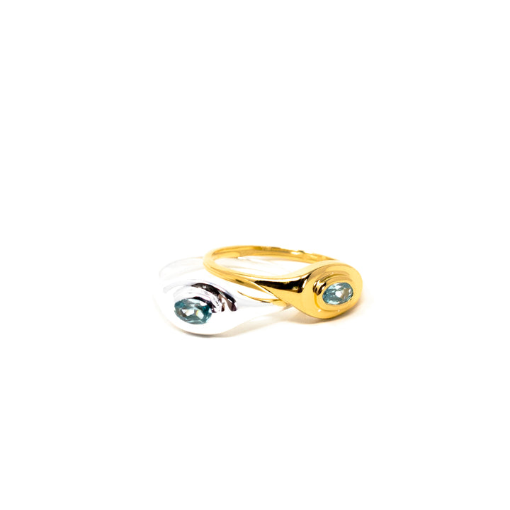Oval Signet Small Blue Topaz