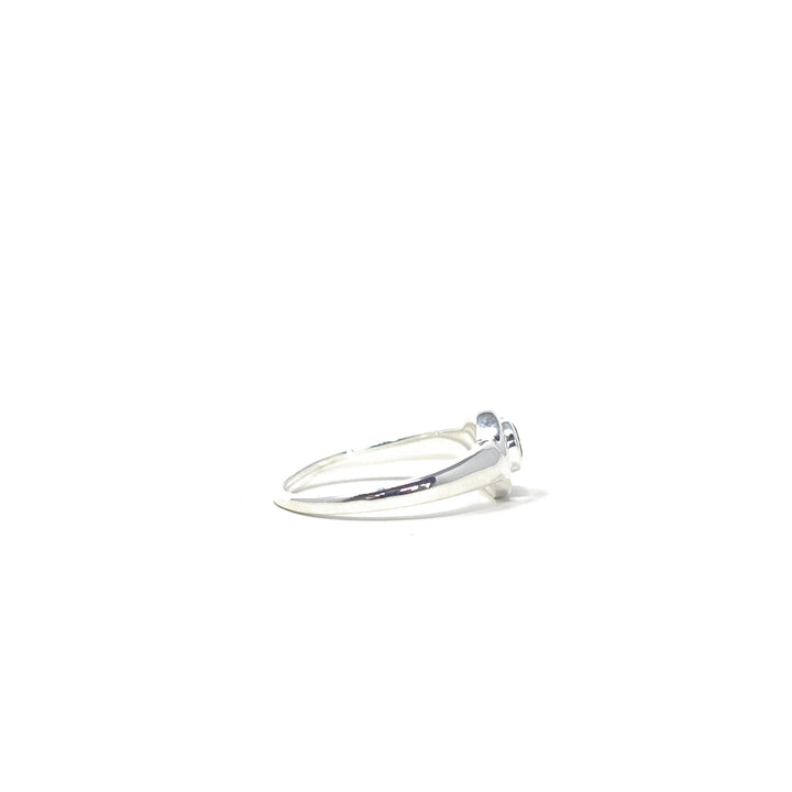 Round Signet Small White Topaz