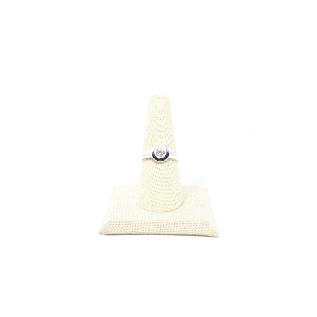 Round Signet Small White Topaz