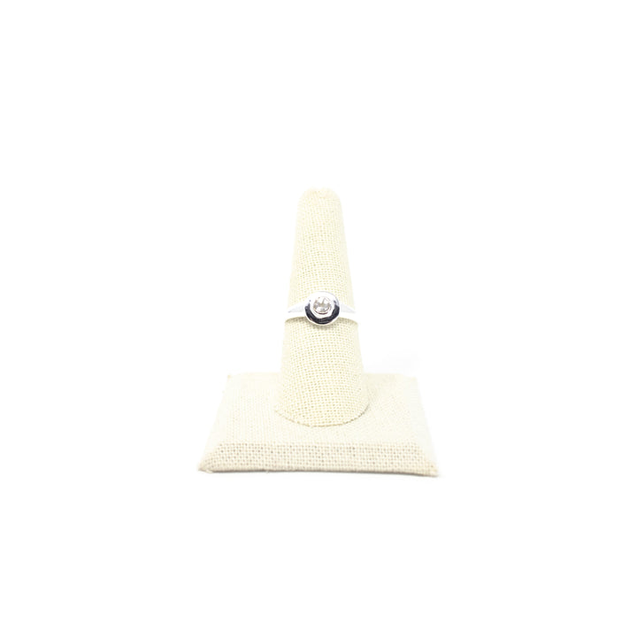 Round Signet Small White Topaz
