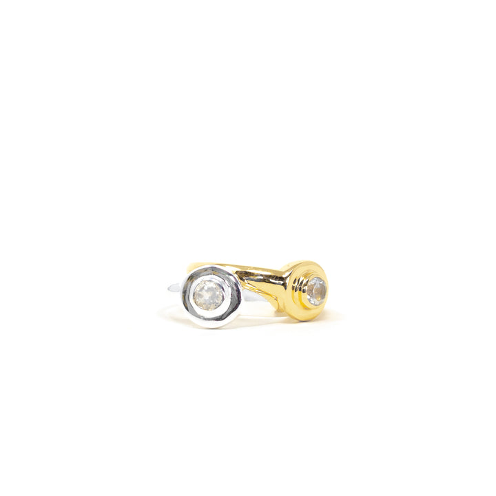 Round Signet Small White Topaz