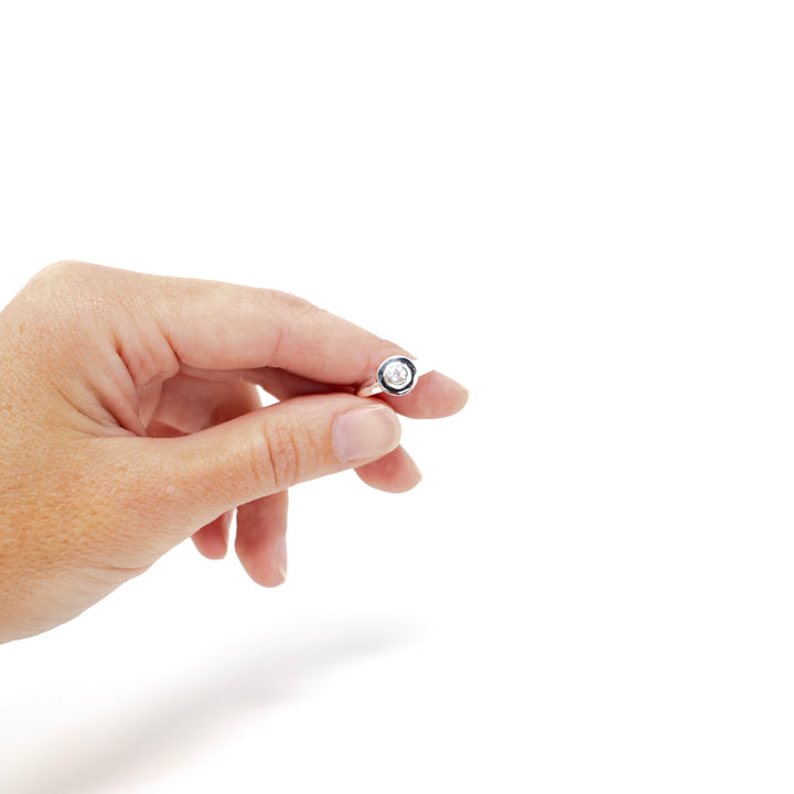 Round Signet Small White Topaz