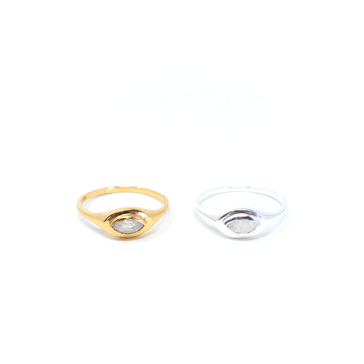 Marquise Signet Small Moonstone