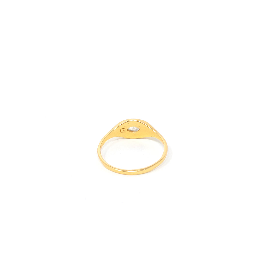 Marquise Signet Small Moonstone