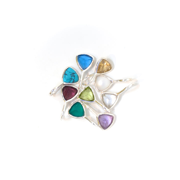 Birthstone Triangle Pendant
