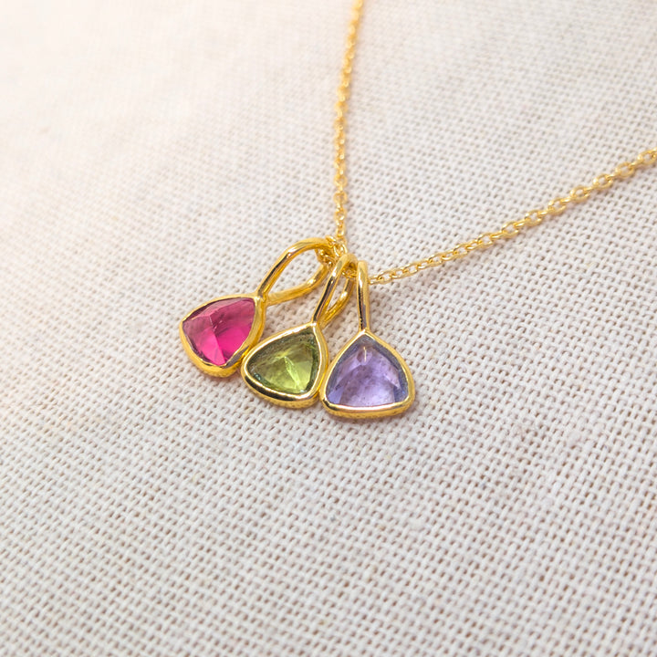 Birthstone Triangle Pendant