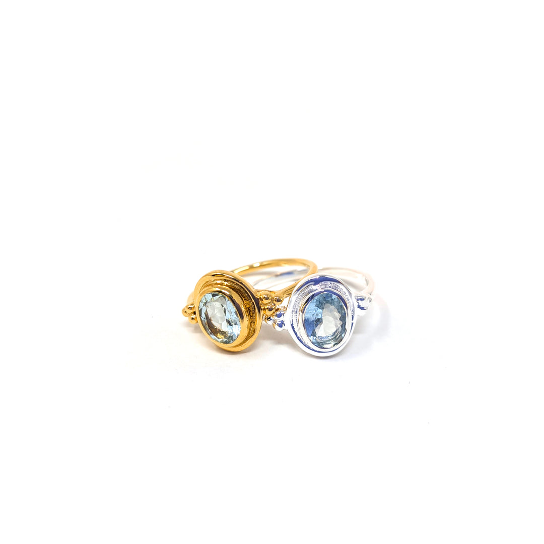 Heirloom Halo Aquamarine