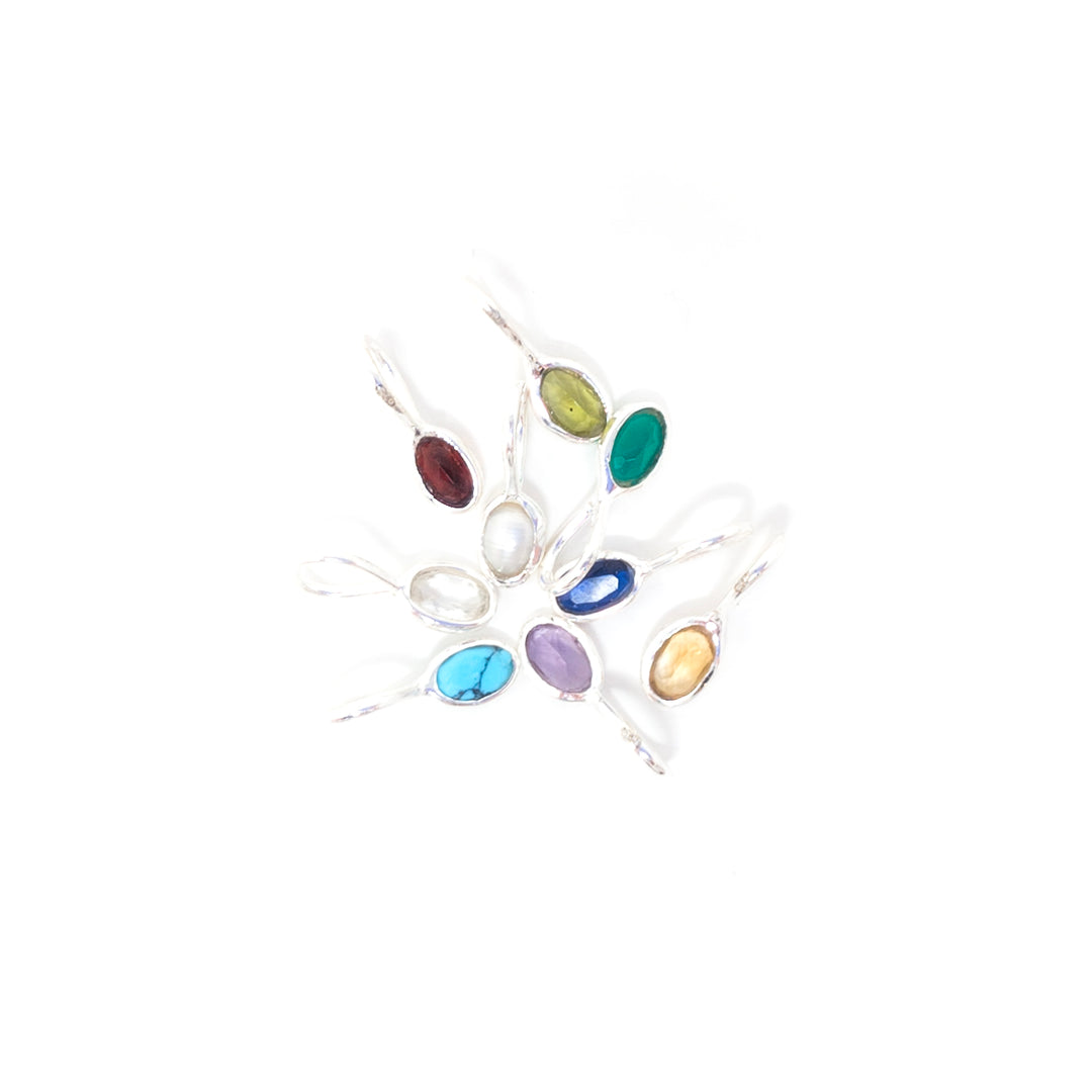 Birthstone Small Oval Pendant