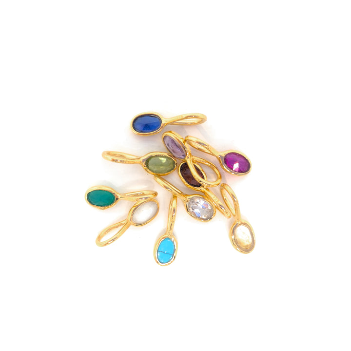Birthstone Small Oval Pendant
