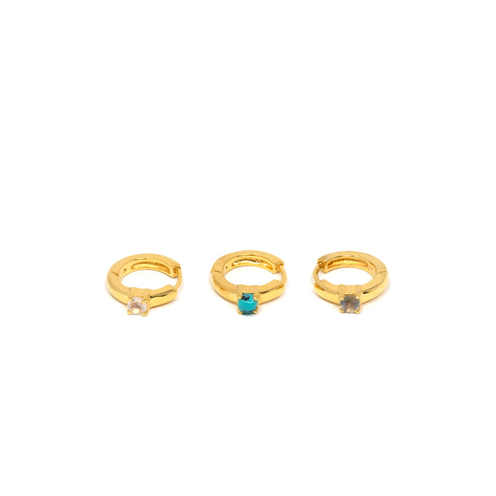 Dainty Huggie Moonstone
