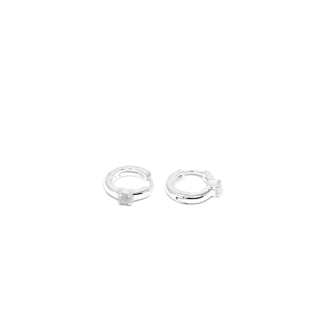 Dainty Huggie Moonstone