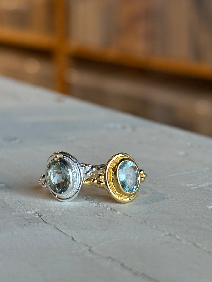 Heirloom Halo Aquamarine