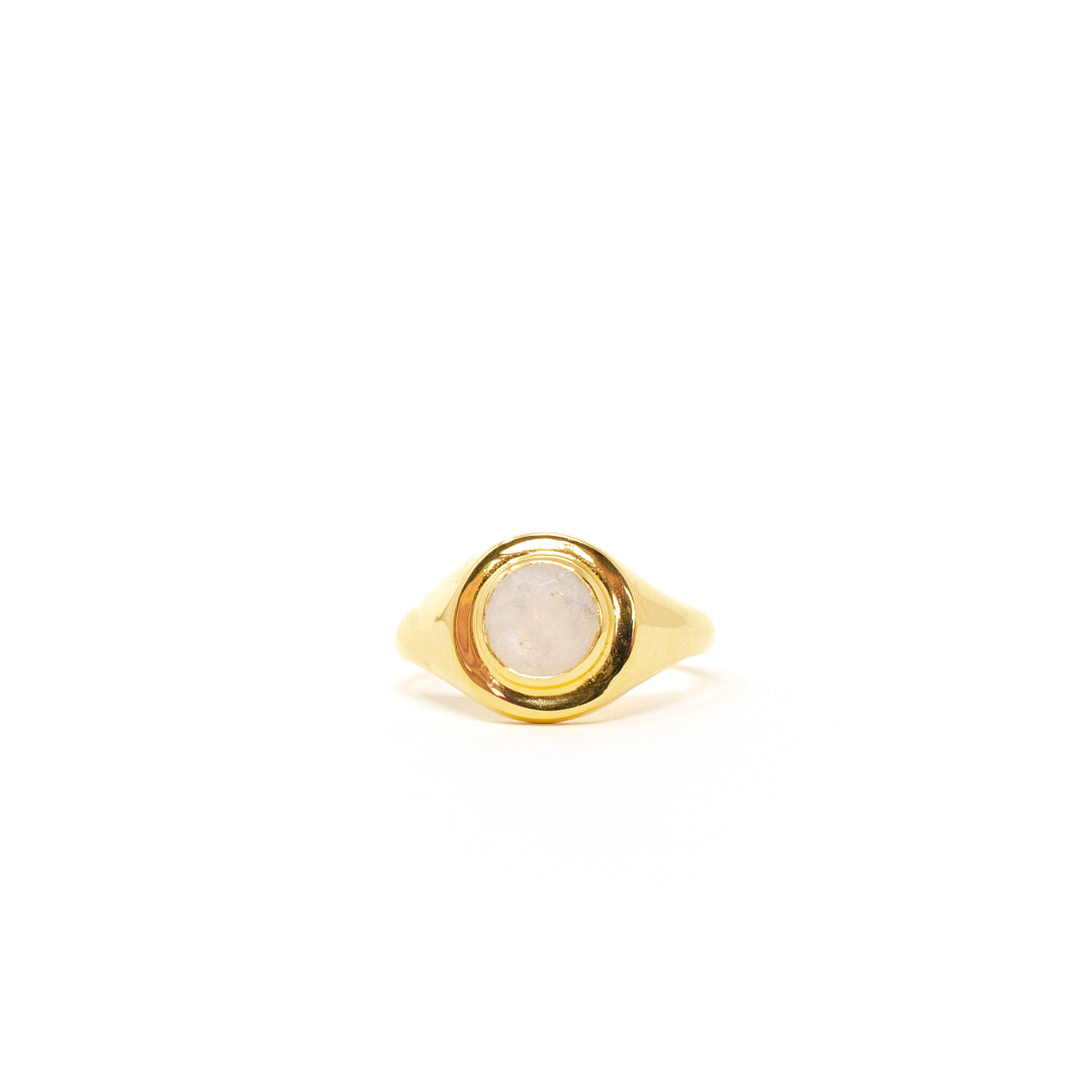Round Signet Moonstone