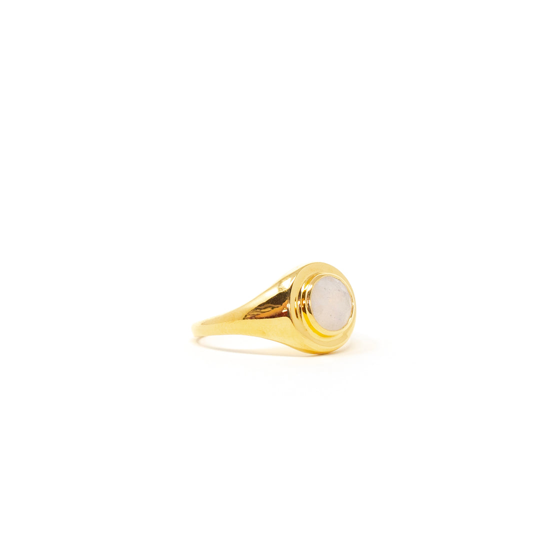 Round Signet Moonstone