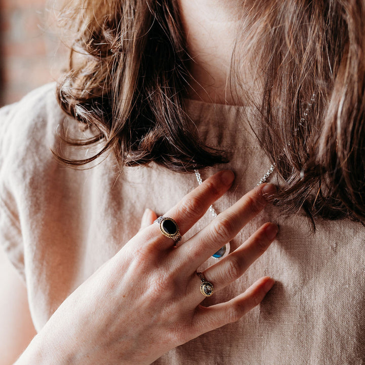Boho Oblong Garnet
